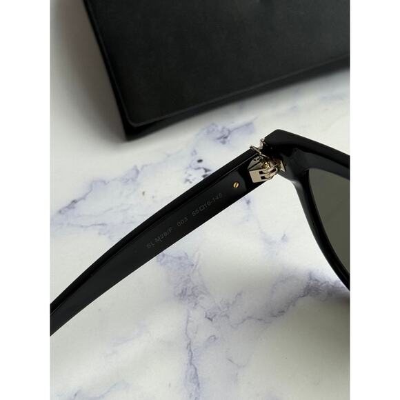 NEW Saint Laurent SL M28/F Sunglasses in Black Gold - Picture 6 of 9